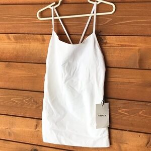 Theory White Raznee Tubular Tank Top